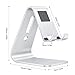 [2 Pack] OMOTON Cell Phone Stand, Aluminum Desktop Phone Holder Cradle Office Supplies Decor for 13 12 11 Pro Max, Mini XR XS SE, iPad Mini and Android Phones (Silver + Rose Gold)