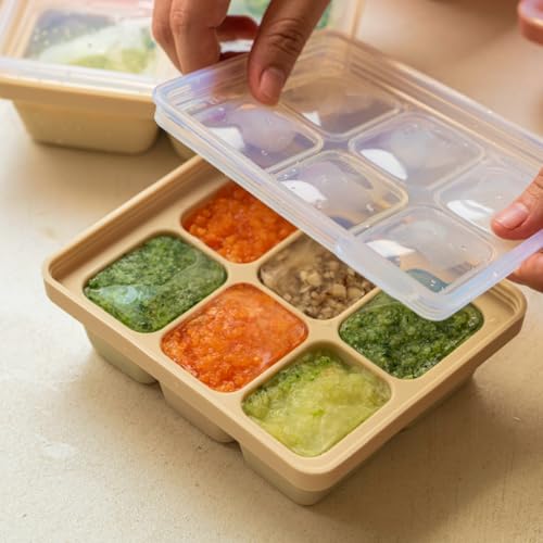 Cubetera de silicona con tapa para congelar, 6 cubos miniatura 3