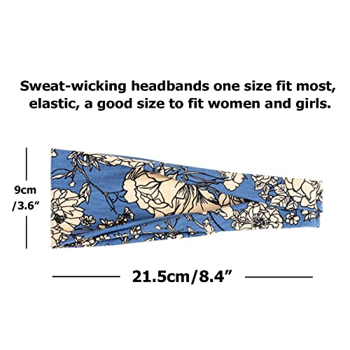 Image of DRESHOW Yoga Sports Headbands for Women Girls Elastic Non-Slip Headband Running Workout Hair Bands Accessories