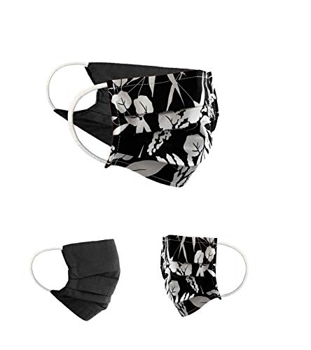 BaF Masque en Tissu 100% Coton Lavable OEKO-TEX 100 Lot de 2 Set Pack double Masque Buccal et Nasal Réutilisable Cover