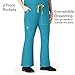 WonderWink womens Flare Leg Cargo Pant, Real Teal, Small Petite