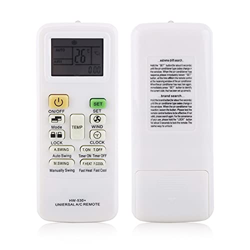 Universal Remote Control for Air Conditioner, Air Conditioner Remote Control Replacement Compatible with GREE/MIDEA//Sharp/HISENSE/HITACHI