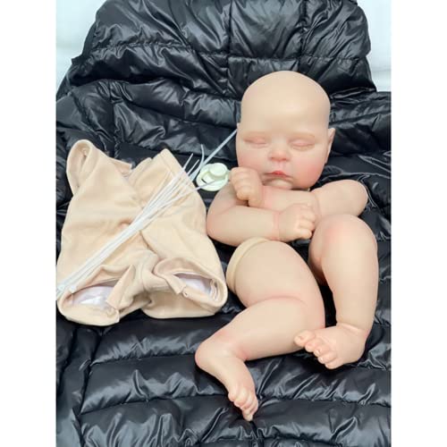 Lonian 21 Zoll bereits gemalt Reborn Puppe Kit Pfirsiche 3D Hautton mit sichtbaren Adern Bebe Reborn Kit mit Stoffkörper (Keine Haare) – Bild 5