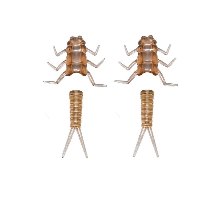 Pack of 10 Nymph Flies Artificial Stonefly Nymph Rubber Body Fly Fishing Wet Fly