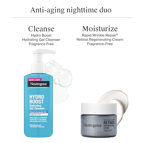 Image of Neutrogena Rapid Wrinkle Repair Retinol Face Moisturizer, Fragrance Free, Daily Anti-Aging Face Cream with Retinol & Hyaluronic Acid to Fight Fine Lines, Wrinkles, & Dark Spots, 1.7 oz (Pack of 12)