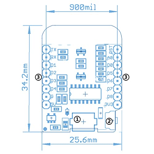 Keeyees Esp8266 Esp-12F Mini Wlan Wifi Development Board 4M Bytes For Arduino For Nodemcu For Wemos (5Pcs) #TOP6