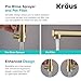 KRAUS Artec Pro (1 st Gen) Commercial Style Pre-Rinse Single Handle Kitchen Faucet (No Pull Down) with Pot Filler in Brushed Gold, KPF-1603BG (Pack of 1)