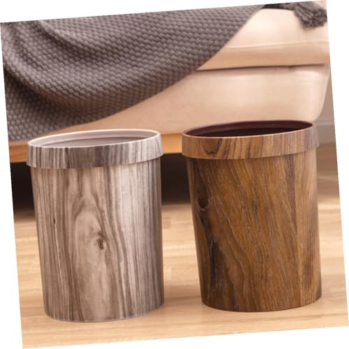 Caneca de basura plástica con acabado madera, 1 lb miniatura 4
