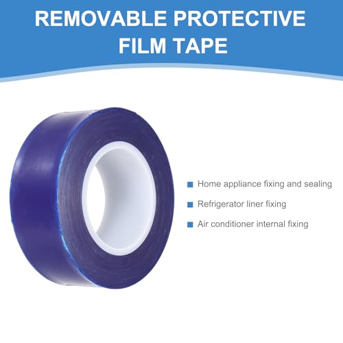 Image of PATIKIL Removable Protective Film Tape, 2 Inch x 656 ft PE Surface Protective Scratch Film Tape Roll for Furniture Electrical Appliances Plastic Hardware Medium Stickiness Blue