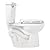 Signature Hardware 462387 Bradenton 1.28 GPF Two Piece Round Toilet with 14" Rough-In - White