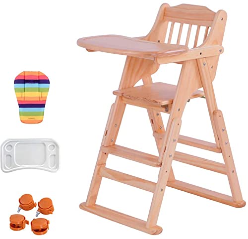 Wooden Baby Highchair Toddler Feeding Dining Seat Secure Great for Home and Commercial Use, Hotel Supplies – Suitable for 2-7 Years Old Baby