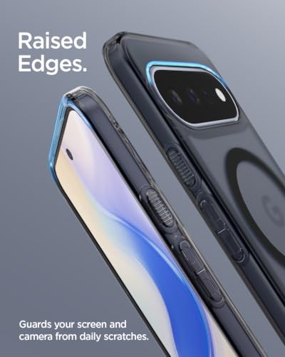 Image of Spigen Ultra Hybrid MagFit for Google Pixel 11 Case, Frost Black | Compatible with Pixelsnap, Anti-Yellowing, Air Cushion Tech, Military-Grade Drop Protection, Compatible with MagSafe