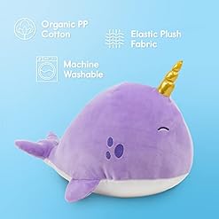 Alternative view of Snuggie Buggies Narwhal Stuffed Animal Ultra Soft Plush Cute Narwhal Toy Plushie Stuffed Animals for Kids
