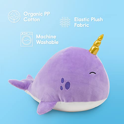 Snuggie Buggies Narwhal Stuffed Animal Ultra Soft Plush Cute Narwhal Toy Plushie Stuffed Animals for Kids - Image 3
