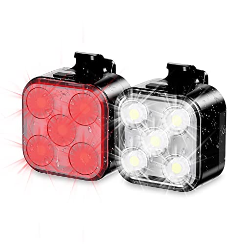 Akale Rechargeable Bike Light Set, Led Bicycle Lights Front And Rear, 650Mah Lithium Battery, Bike Headlight, Ipx4 Waterproof, Easy To Install For Men Women Road #TOP5