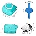 Comotech 3-in-1 Dog Grooming Brush | Adjustable Handle Shampoo Brush & Scrubber for Short & Long Haired Dogs & Cats (Blue Blue White)