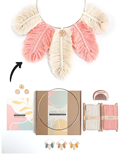 DIY Macrame Kit, Feather Dream Catcher Wall Hanging Kits for Teens & Adult Beginners, Craft Supplies...