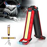 Keadeso LED Work Light 2500LM - 180° Foldable & Magnetic Underhood Mechanic Light, 4000mAh Rechargeable with Hooks for Car Repair, Inspection, Garage, Emergency, Outdoor - Ideal Gift for Men