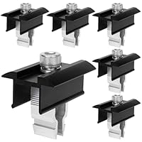6 Stück Endklemme Halterung Balkonkraftwerk 30mm, Befestigung Solarmodul Halterung Set, Solarpanel Mittelklemme Aluminiumlegierung für PV Solar Module Befestigungen, Dachhalterungen Solarmodule