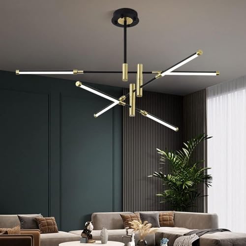 Lustre moderne à LED à intensité variable avec 3 couleurs de lumière