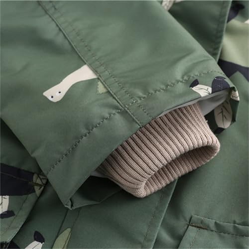 Betusline Boys Girls Cartoon Hooded Raincoats Waterproof Outdoor Jacket for Kids, 18 Months - 8 Years3