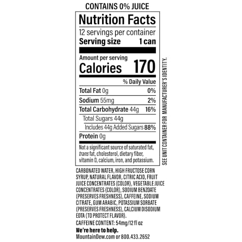 Image of Mountain Dew Soda, Trolli Mango Pineapple Punch, 12 fl oz Cans, (12 Pk)