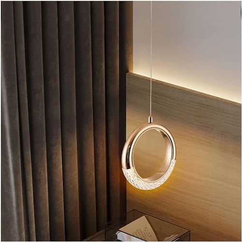 Chandelier moderne anneau lumineux LED pour décoration de cuisine