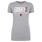 500 LEVEL Josh Giddey Chicago Bulls Shirt for Women - Josh Giddey Chicago Bulls Elite WHT (Heather Gray, Medium)