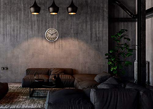 RELÓGIO DE PAREDE ANALÓGICO DECORATIVO MECANISMO STEP HERWEG VERMELHO