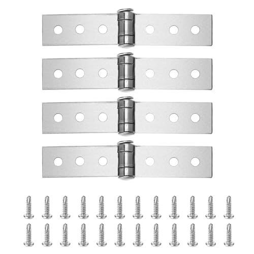 4 Stück Edelstahlscharniere, Scharniere Klappbar, Metallscharniere, Türbandscharniere, Kleine Scharniere Zum Basteln, Edelstahl-Klappscharniere Für Klapptisch, Schrank, Garderobe, Holzkiste, Möbel