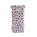 OTVEE Pink Purple Leopard Print Eyeglass Pouch Microfiber Leather Squeeze Top Stylish Sunglasses Case for Women