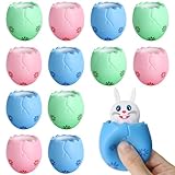 RunNico 12 Pack Easter Eggs Squishy Bunny - Stress Relief Squishies - Cute Rabbit Squeeze Toys for Fidget Autistic Anxiety ADHD Birthday Easter Party Favors