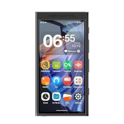 HiBy Digital M300 Digital Audio Player mit eingebautem Lautsprecher, Android 13 OS, Bluetooth, WiFi, FM, PCM768k, DSD256, 32GB (Schwarz)