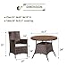 SUNCROWN 5 Piece Outdoor Dining Set All-Weather Wicker Patio Dining Table and Chairs with Cushions, Round Tempered Glass Tabletop with Umbrella Cutout for Patio Backyard Porch Garden Poolside