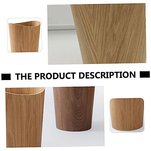 Contenedor de basura SOLUSTRE con tapa de madera sin tapa miniatura 5