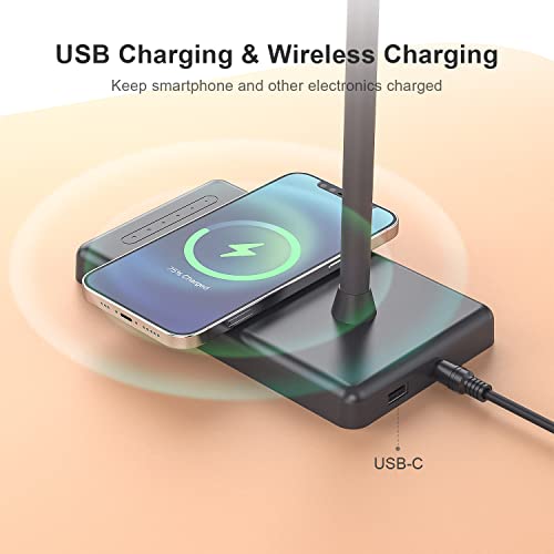 LINTYLE LED Desk Lamp for Office Home with Wireless Charger - image 3