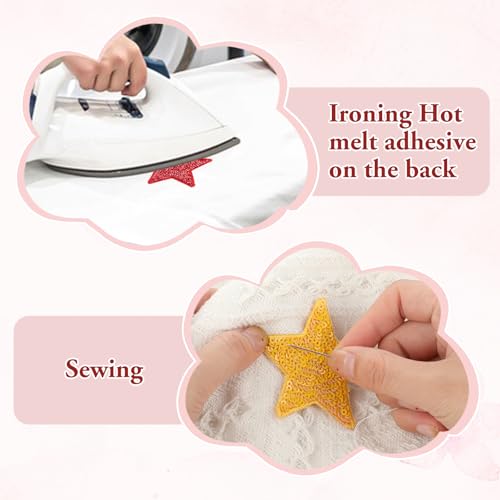 Giantree 592370_1_GKUH0EVN 20Pcs Sequin Star Iron On Patches thumb #2