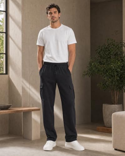 Image of Nobero Joggers for Men | Oversized Fit | Elasticated Waist with Drawcord | Soft & Breathable Fabric | Loose Track Pants | Casual & Streetwear