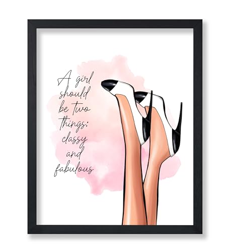 Image of Poster Master Classy And Fabulous Print - Fashion Poster - Positive Quote Art - Chic Gift for Women & Fashionista - Modern Decor for Bedroom or Girl's Room - 18x24 Unframed Wall Art