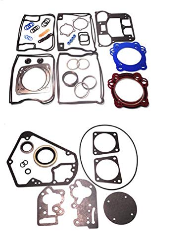 Replacement Upper or Top End & Base Full Gasket set Kit compatible with 1984-91 Harley Evo 1340 Big Twin engines in Standard Bore