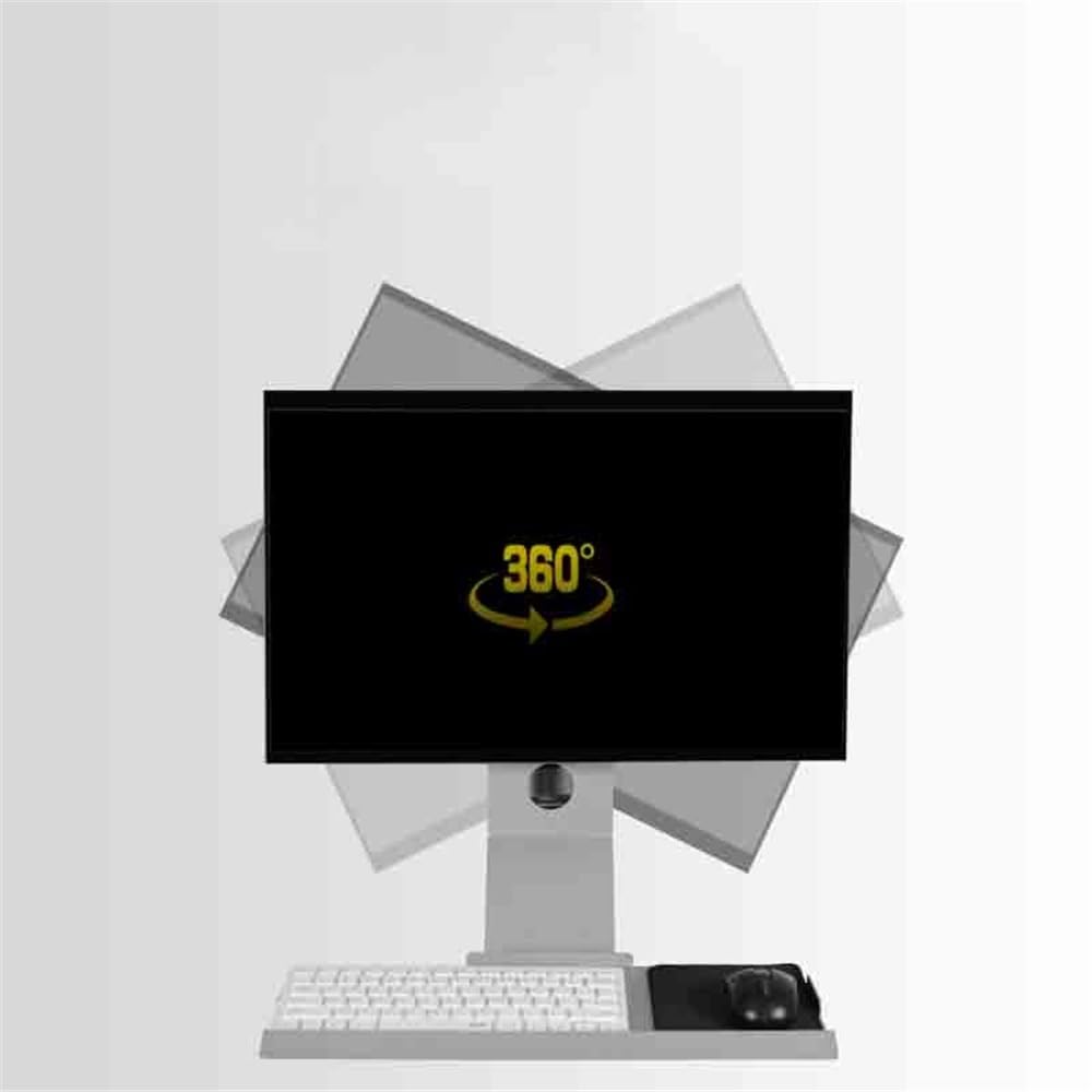 Supporto per Monitor da Ufficio A Braccio Singolo, Non Pieghevole, con Vassoio Standard, Accessorio da Scrivania per Singolo Schermo.