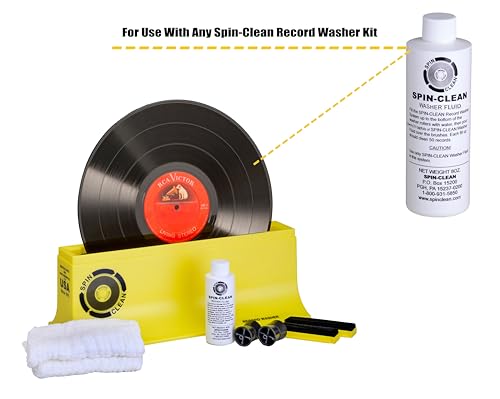 Image of SPIN CLEAN Record Washer Fluid 8oz. | Alcohol-Free Record Cleaner Solution | Vinyl Record Cleaner Fluid (Pack of 2)