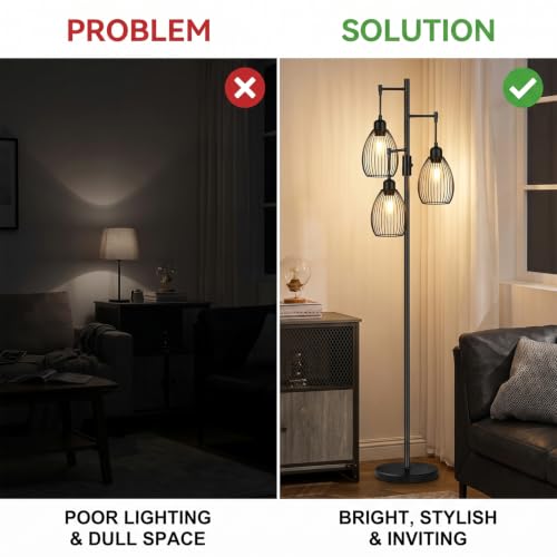 Image of Premium Decorative LED Floor Lamp & Glass Art Collection - Modern FlloNight Light - Unique Aesthetic Home Gift (Flaree)