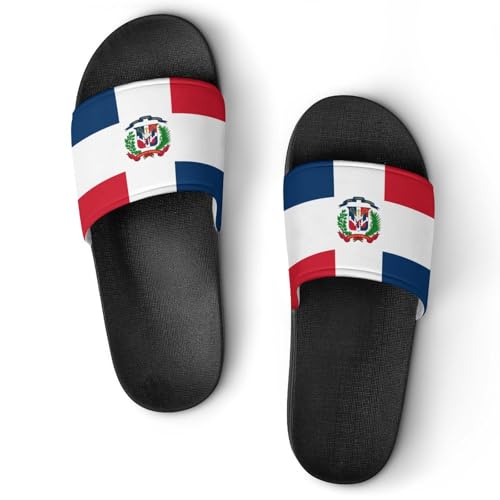 Dominican Republic Flag Funny Slide Sandals Non-Slip PVC Shower Slipper House Shoes Open Toe Slippers for Adult 36 (230mm)