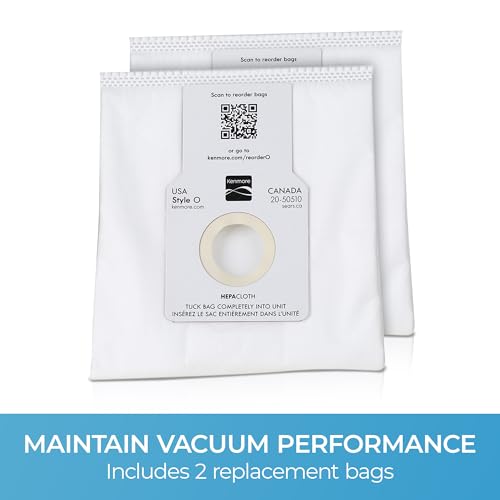 Image of Kenmore 53293 Type O HEPA Vacuum Bags for Upright Vacuums 2pk