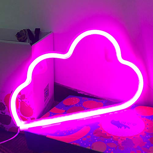 image for iceagle Cloud Neon Signs- Neon Lights for Wall Decor USB or Battery Ne