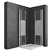 Produktbild Duschkabine Falttür 90x80x190cm 180° ESG Teil-Satiniert Klappbar & Faltbar Lotus-Effekt NANO Eckeinstieg R26