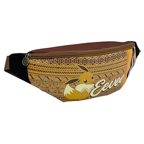 CYPBRANDS Unisex Kinder Cyp Brands-Pokémon Hüfttasche-Eeve Umhängetaschen, braun