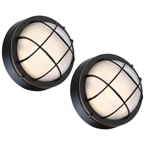 Faymart lighting 2Pack Oil Rubbed Bronze 8" Nautical Outdoor Light
