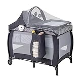 Berceau de Luxe pour Bébé : L'auvent amovible avec filet ainsi que le matelas moelleux assurent un sommeil paisible à votre bébé. De plus, le tissu en maille respirante à 360° permet de surveiller facilement votre tout-petit à tout moment.
